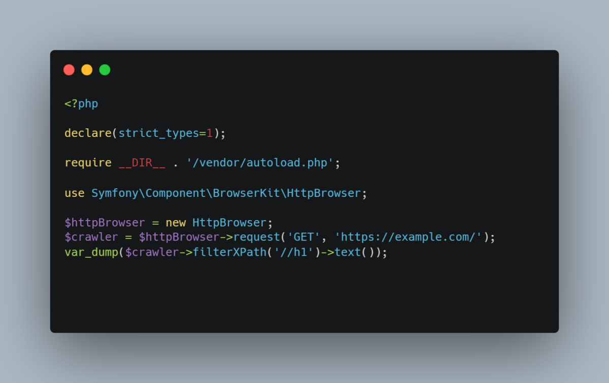 symfony/browser-kitを用いたWebスクレイピングの最小構成